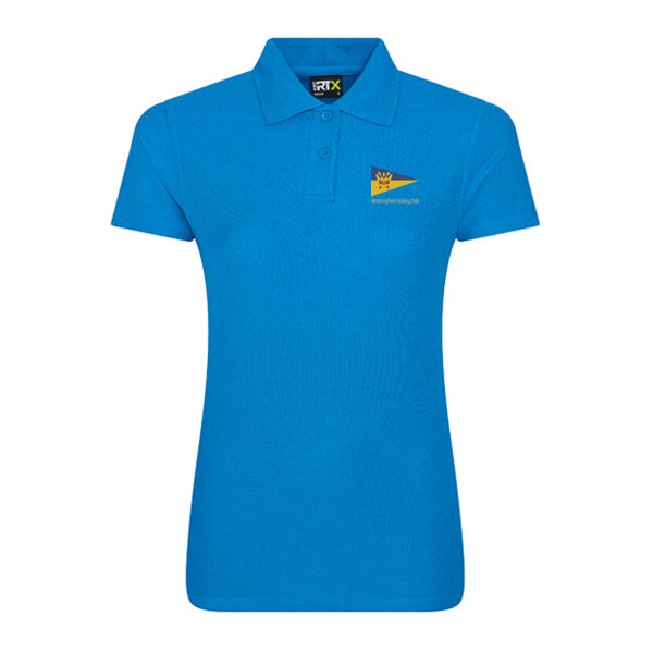 Ladies Polo Shirt Flag with Text Thumbnail